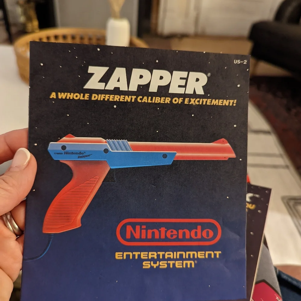 Vintage Nintendo manual Rev-3 1988 & poster